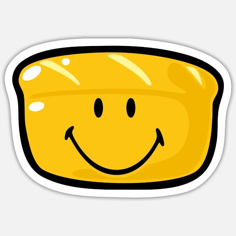 Smiley Bread Sticker Größe S (10 x 10 cm)