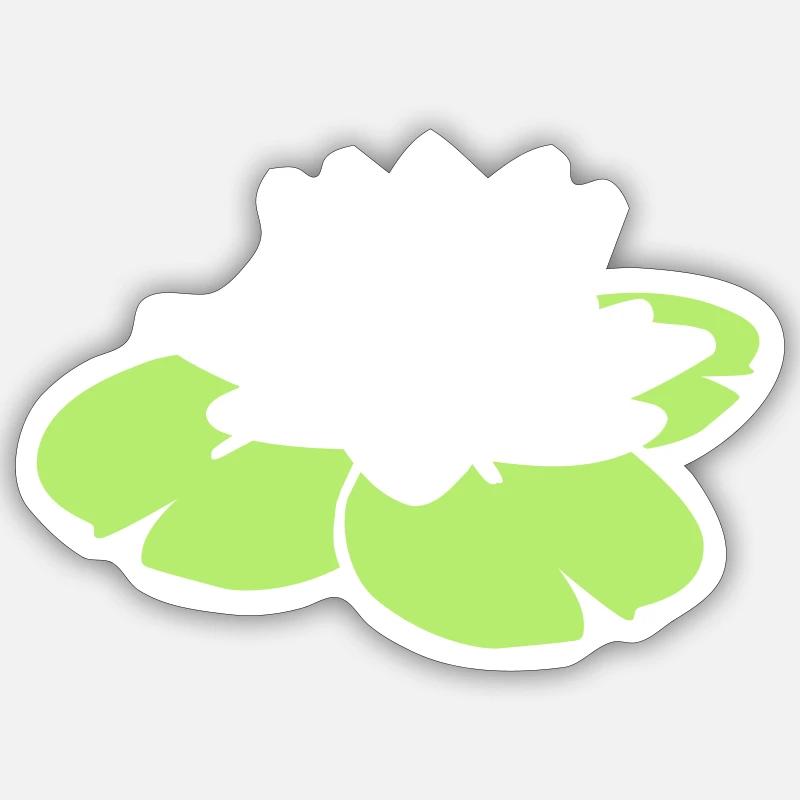 Seerose - Sticker Größe S (10 x 10 cm) - Mattweiß