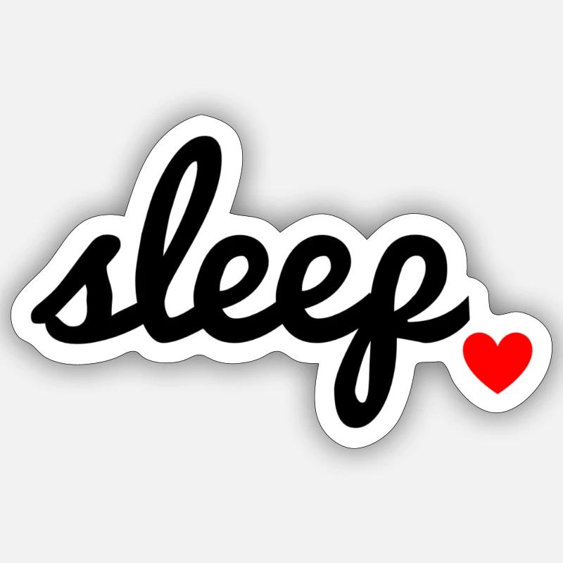 sommeil - Sticker taille S (10 x 10 cm) - blanc mat