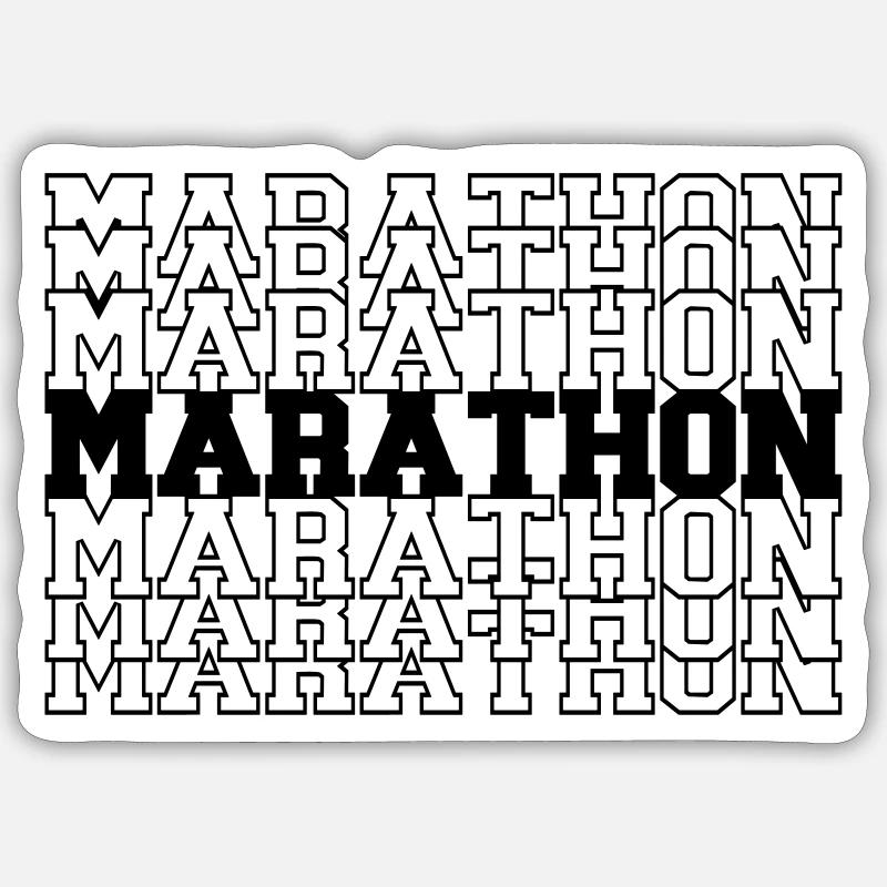 marathon Sticker size S (10 x 10 cm)
