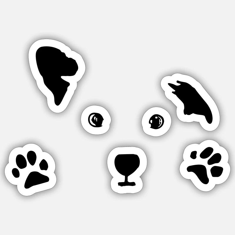 Hund, Hündchen Sticker Größe S (10 x 10 cm)