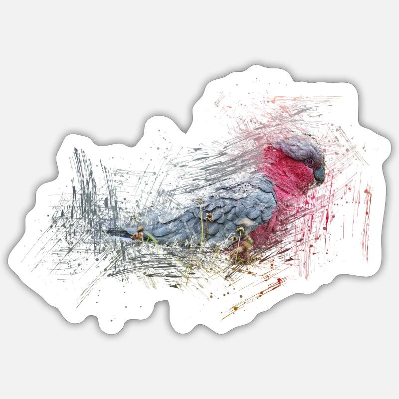 parrot - Sticker size S (10 x 10 cm) - white matte