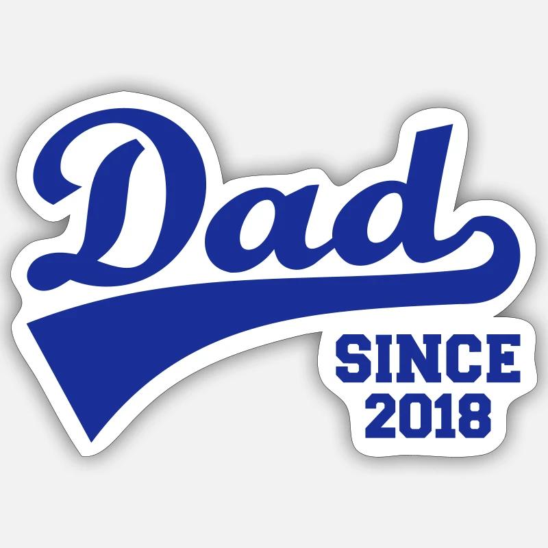 Dad 2018 - Sticker size S (10 x 10 cm) - white matte