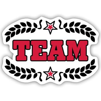 Team - Sticker taille S (10 x 10 cm) - blanc mat - Devant