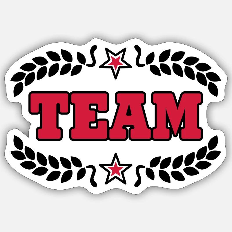 Team - Sticker Größe S (10 x 10 cm) - Mattweiß