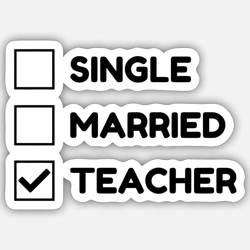 Lehrer / Professor / Schule / Lehrerin / Kind - Sticker Größe S (10 x 10 cm) - Mattweiß