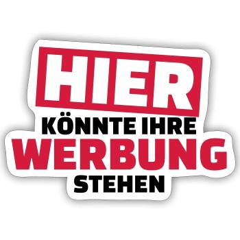 Werbung - Sticker Größe S (10 x 10 cm) - Mattweiß - Vorne
