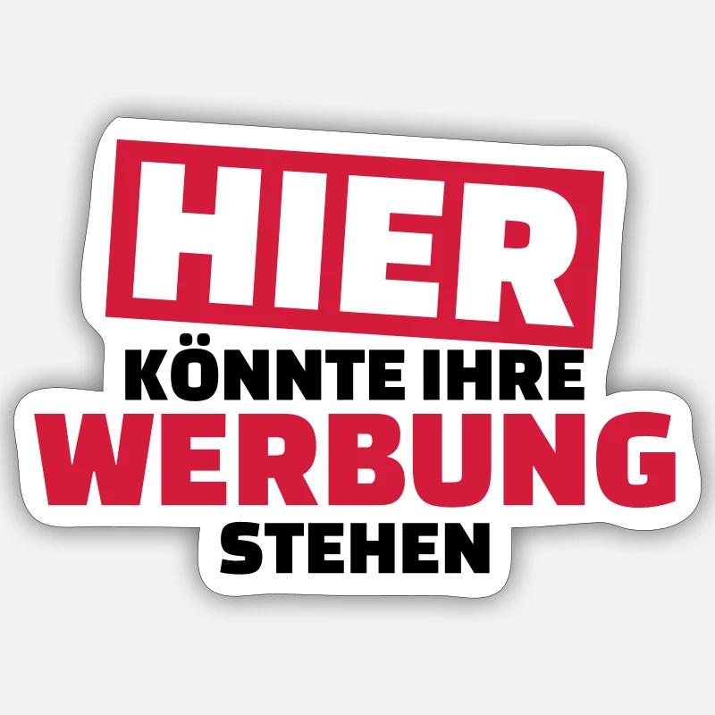 Werbung Sticker Größe S (10 x 10 cm)