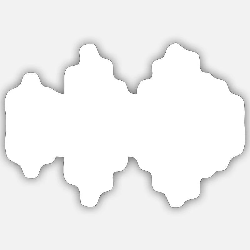 onde sonore - Sticker taille S (10 x 10 cm) - blanc mat