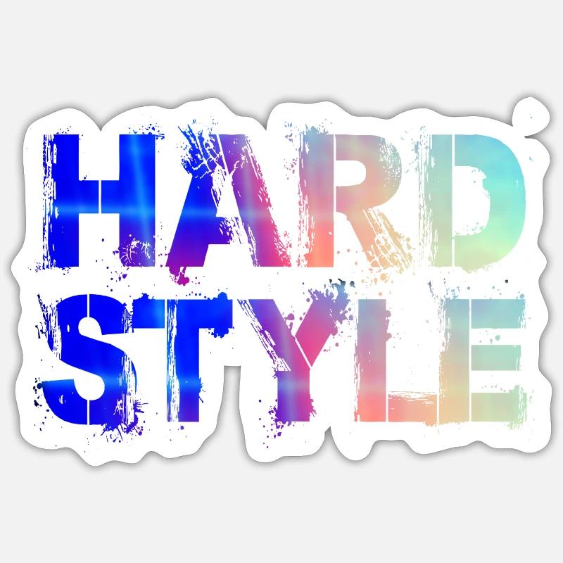 Hardstyle - Sticker taille S (10 x 10 cm) - blanc mat