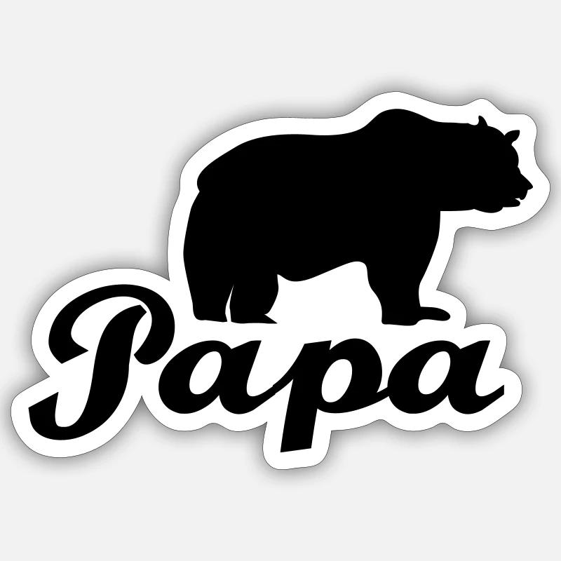 papa bear Sticker size S (10 x 10 cm)