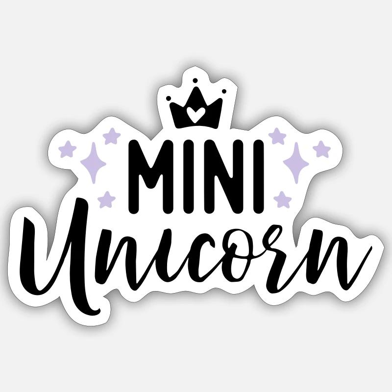 Unicorn - Sticker Größe S (10 x 10 cm) - Mattweiß