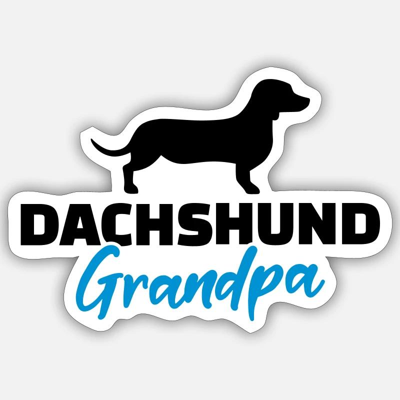 Dackel - Sticker Größe S (10 x 10 cm) - Mattweiß
