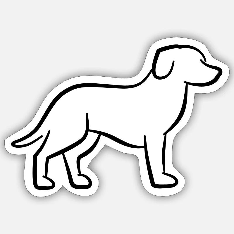 Dog - Sticker size S (10 x 10 cm) - white matte