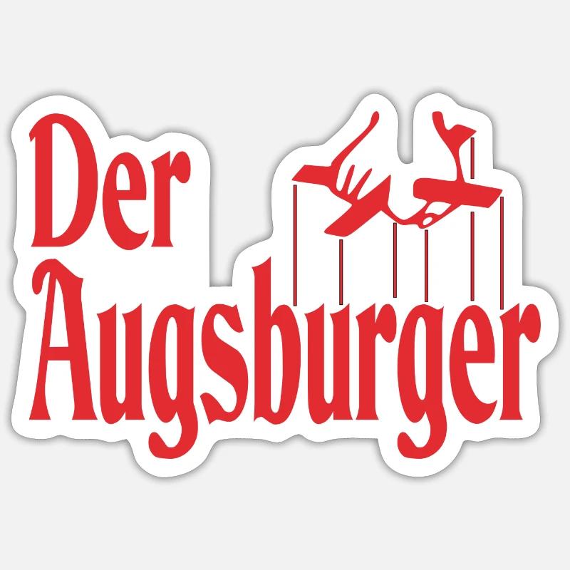 Der Augsburger - Sticker Größe S (10 x 10 cm) - Mattweiß
