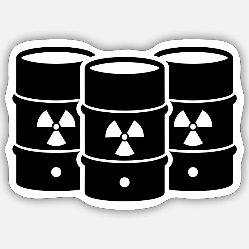 déchets nucléaires Sticker taille S (10 x 10 cm)