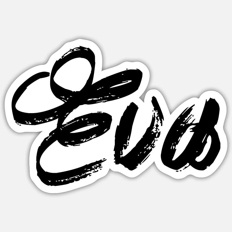 Eva - Sticker taille S (10 x 10 cm) - blanc mat