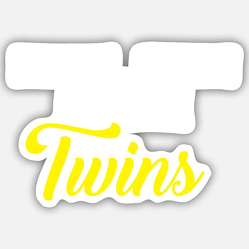 Zwillinge - Sticker Größe S (10 x 10 cm) - Mattweiß