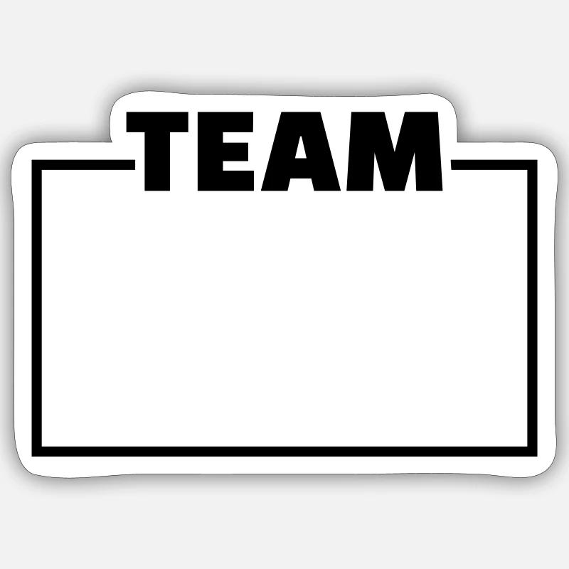 Team - Sticker Größe S (10 x 10 cm) - Mattweiß