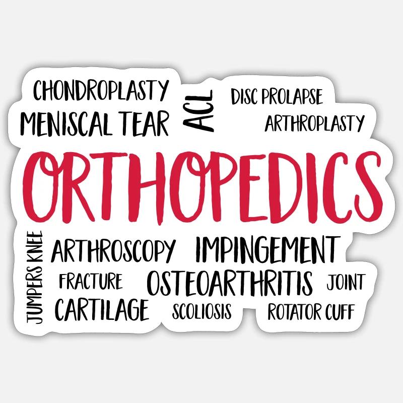 orthopedics - Sticker Größe S (10 x 10 cm) - Mattweiß
