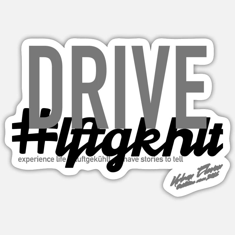 DRIVE refroidi par air - Sticker taille S (10 x 10 cm) - blanc mat