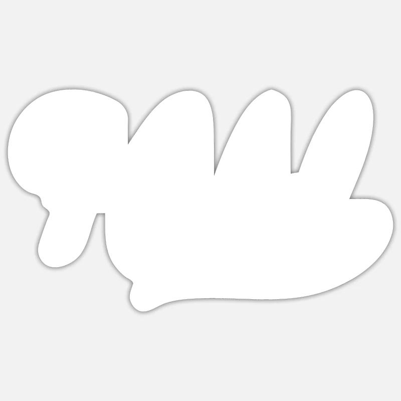 Held - Sticker Größe S (10 x 10 cm) - Mattweiß
