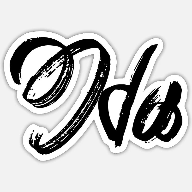 Ida - Sticker taille S (10 x 10 cm) - blanc mat