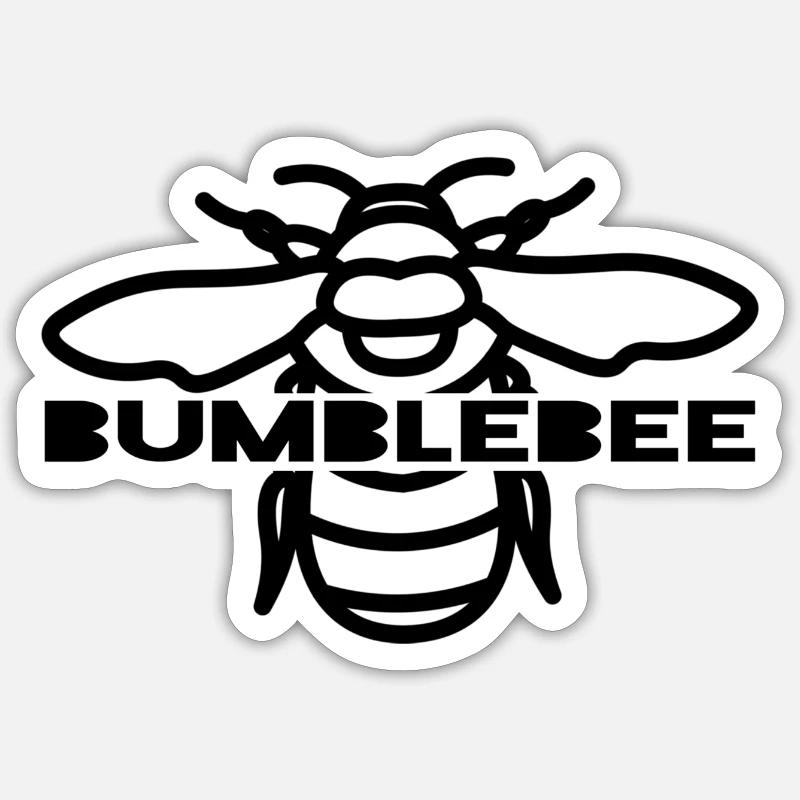 bourdon - Sticker taille S (10 x 10 cm) - blanc mat