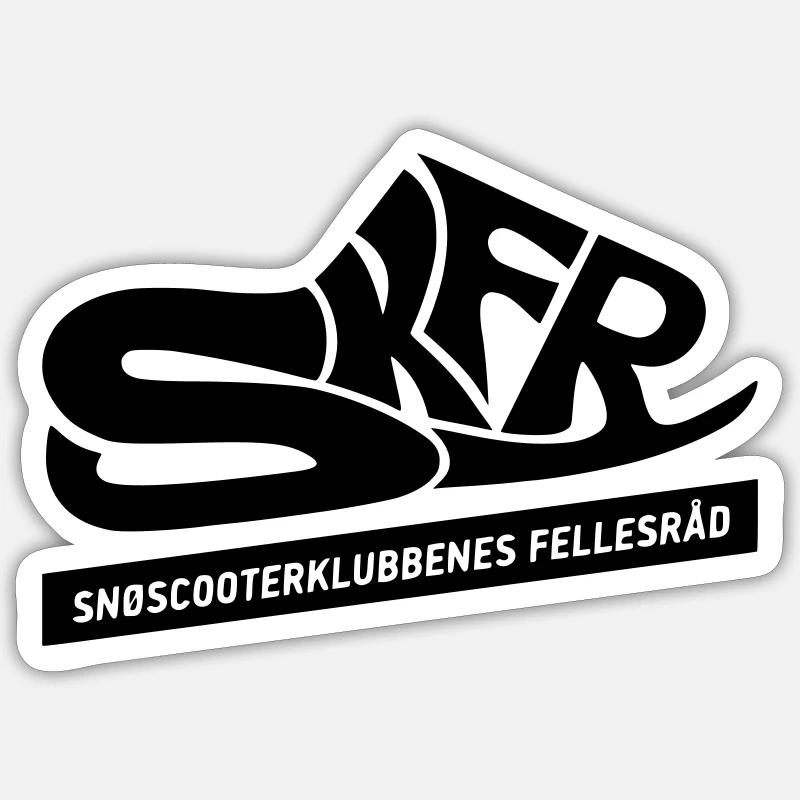 skfr_svart - Sticker Größe S (10 x 10 cm) - Mattweiß