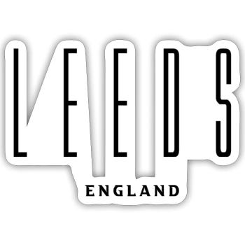 Leeds UK - Sticker Größe S (10 x 10 cm) - Mattweiß - Vorne