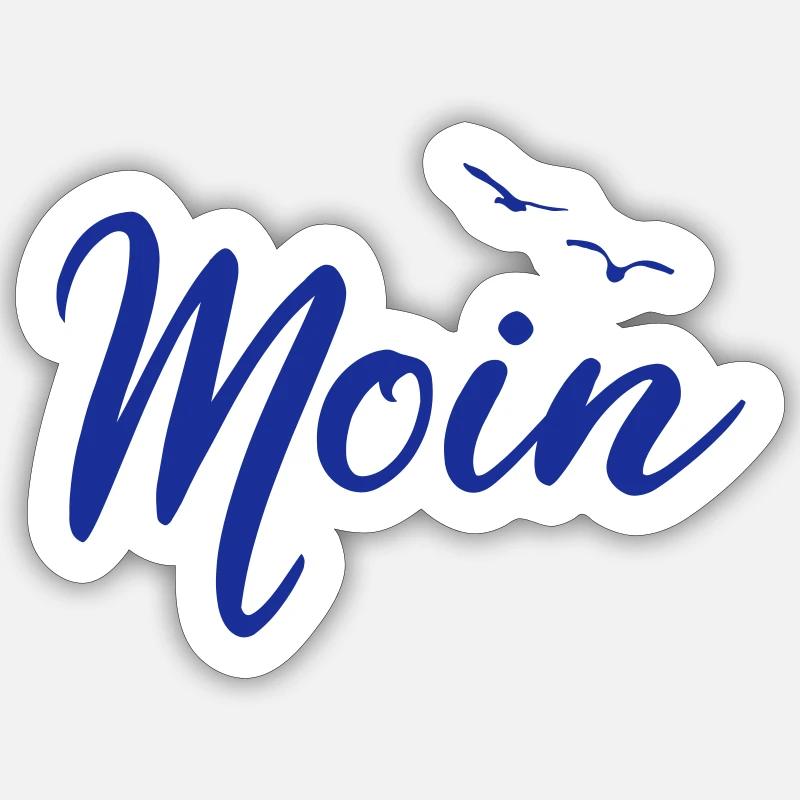 Moin & Seagulls (DIY) - Sticker size S (10 x 10 cm) - white matte