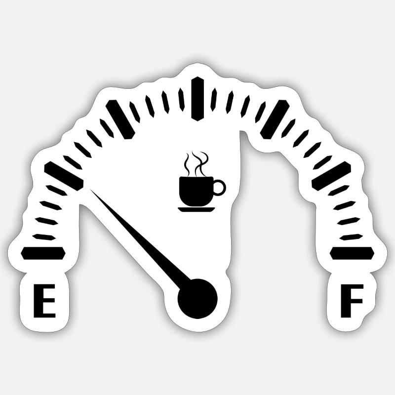 Tee Kaffee Tee Kaffee - Sticker Größe S (10 x 10 cm) - Mattweiß