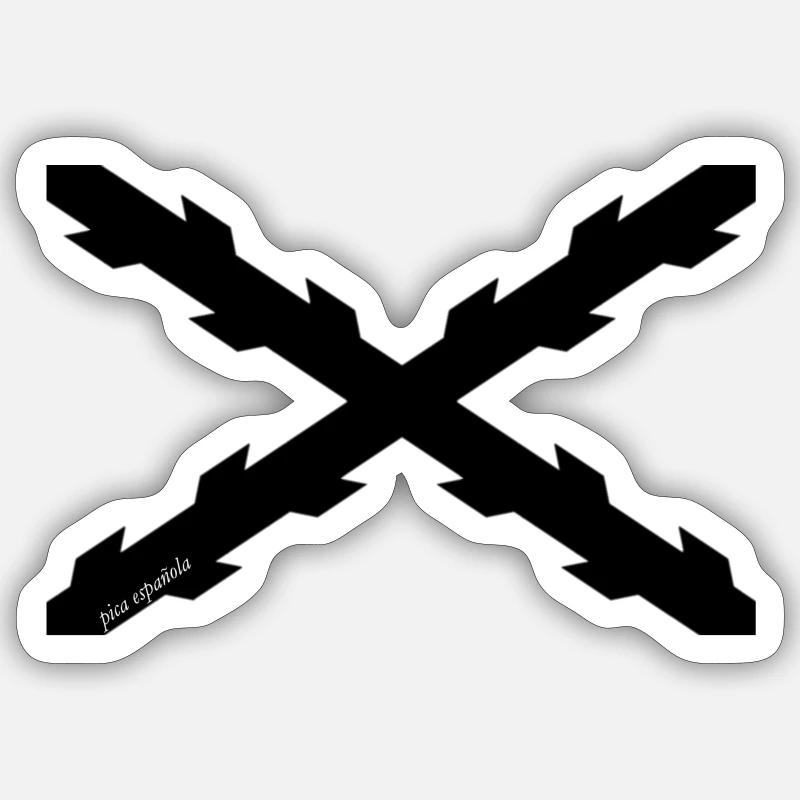 Schwarzer Picaesp - Sticker Größe S (10 x 10 cm) - Mattweiß