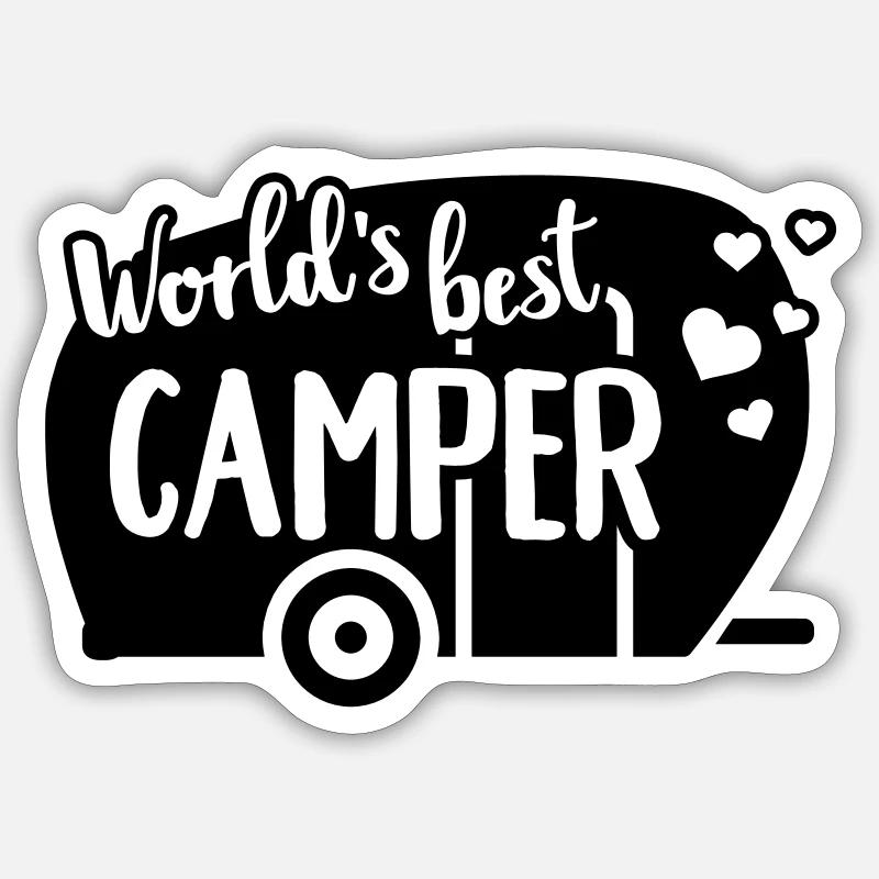 Caravan - Sticker size S (10 x 10 cm) - white matte