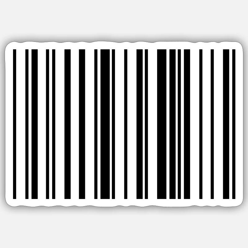 Barcode Code Streifen Gestreift Sticker Größe S (10 x 10 cm)