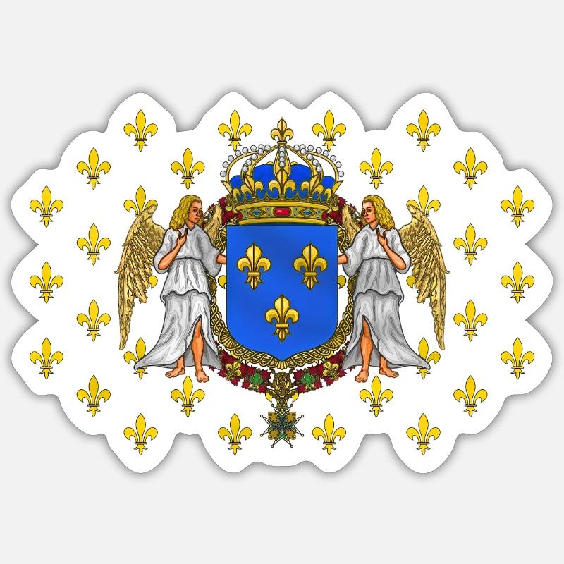 Frankreich Royalist - Sticker Größe S (10 x 10 cm) - Mattweiß