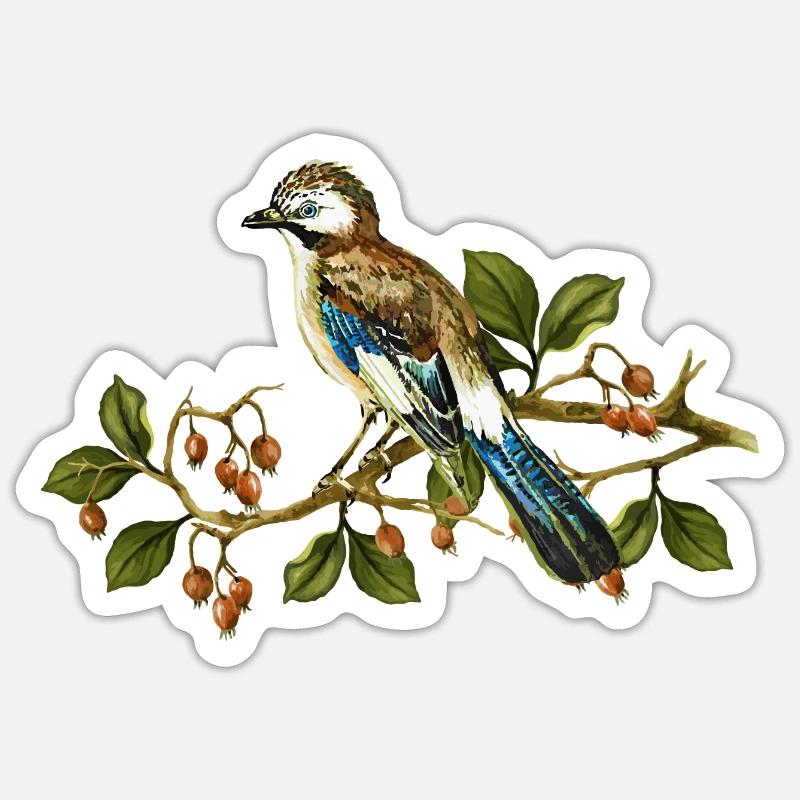 Oiseau Jay Sticker taille S (10 x 10 cm)