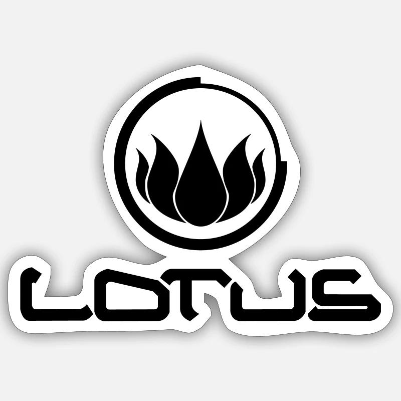 Lotus Sign - Sticker Größe S (10 x 10 cm) - Mattweiß
