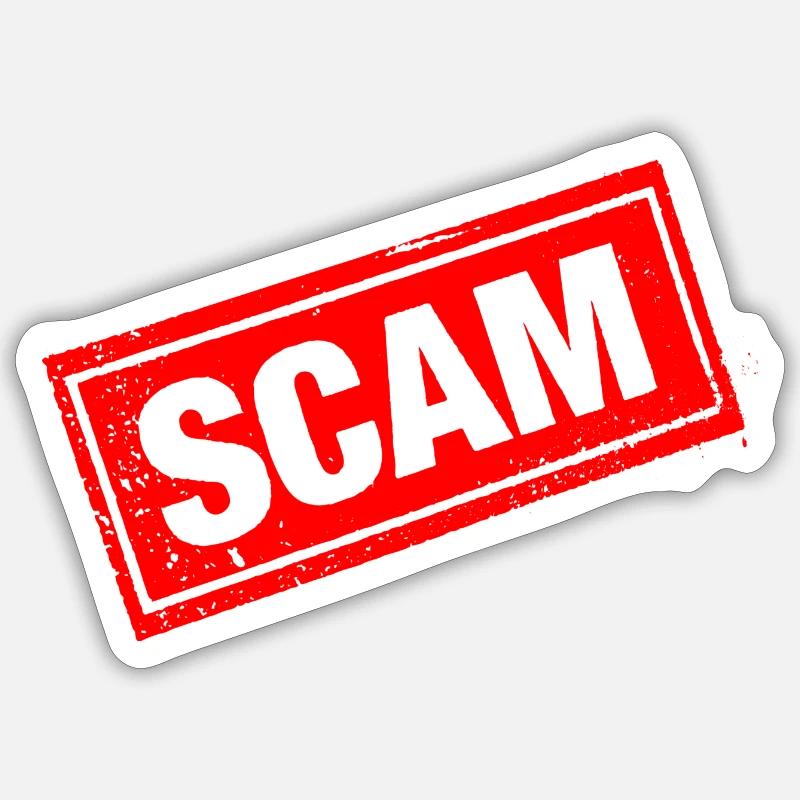 SCAM - Sticker size S (10 x 10 cm) - white matte