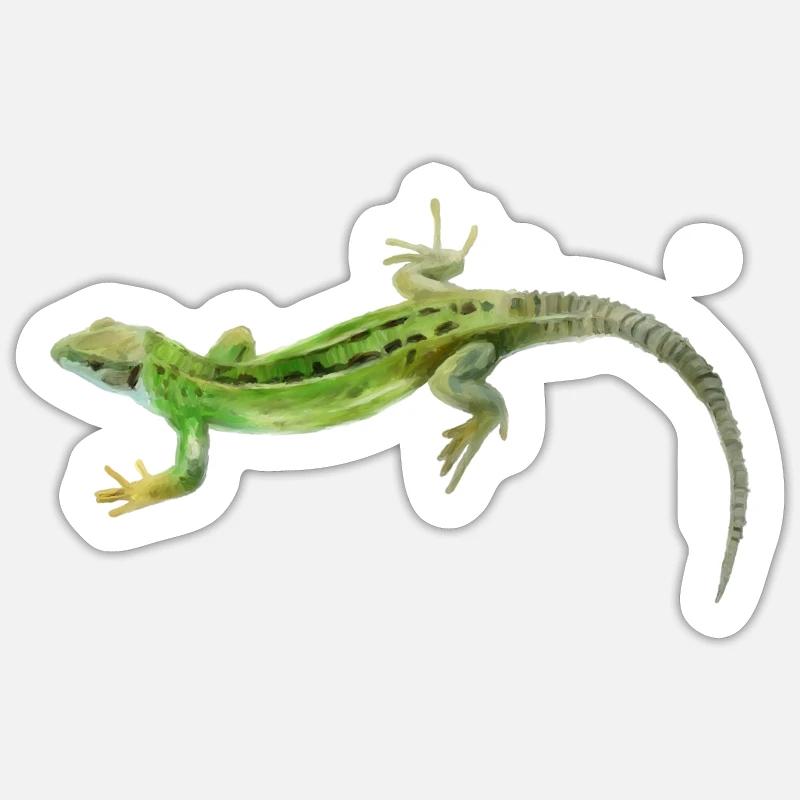 Gecko Green Pattern Sticker size S (10 x 10 cm)