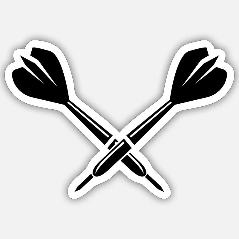 flèches fléchettes Sticker taille S (10 x 10 cm)