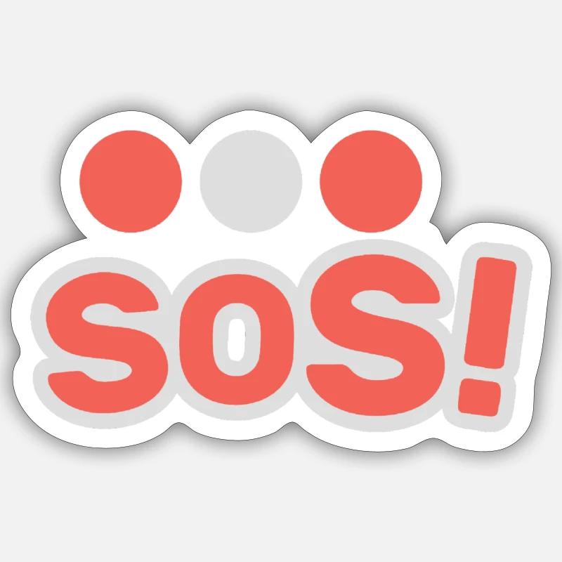 SOS! Help! Sticker size S (10 x 10 cm)