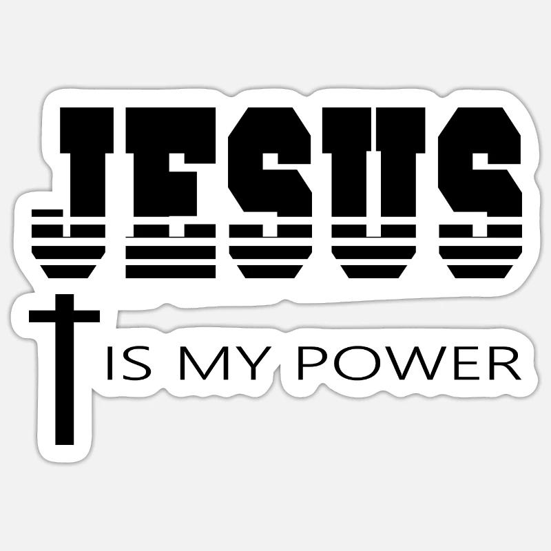 Jesus Christ Gott God - Sticker Größe S (10 x 10 cm) - Mattweiß