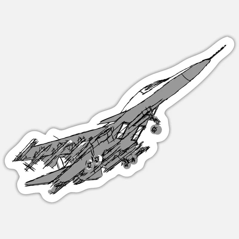 Su-34 fighter bomber - Sticker size S (10 x 10 cm) - white matte