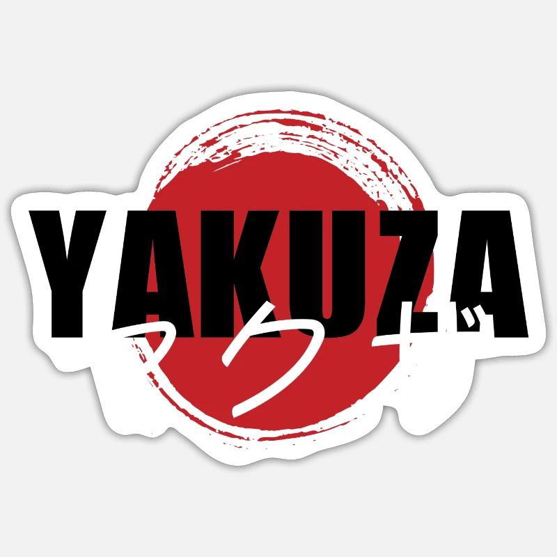 YAKUZA - Sticker taille S (10 x 10 cm) - blanc mat