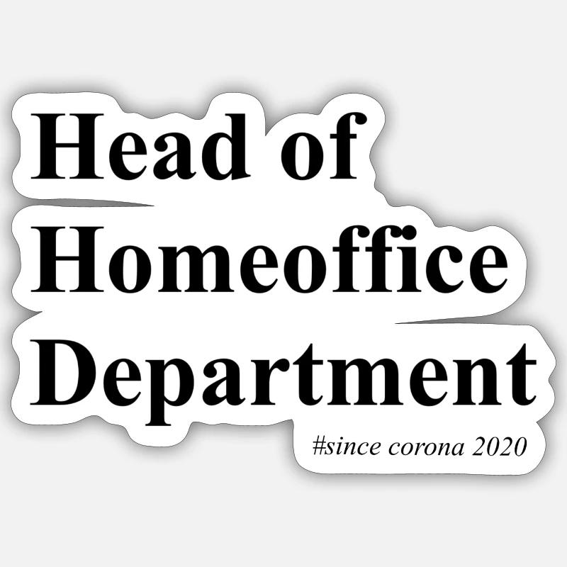 Homeoffice - Sticker taille S (10 x 10 cm) - blanc mat