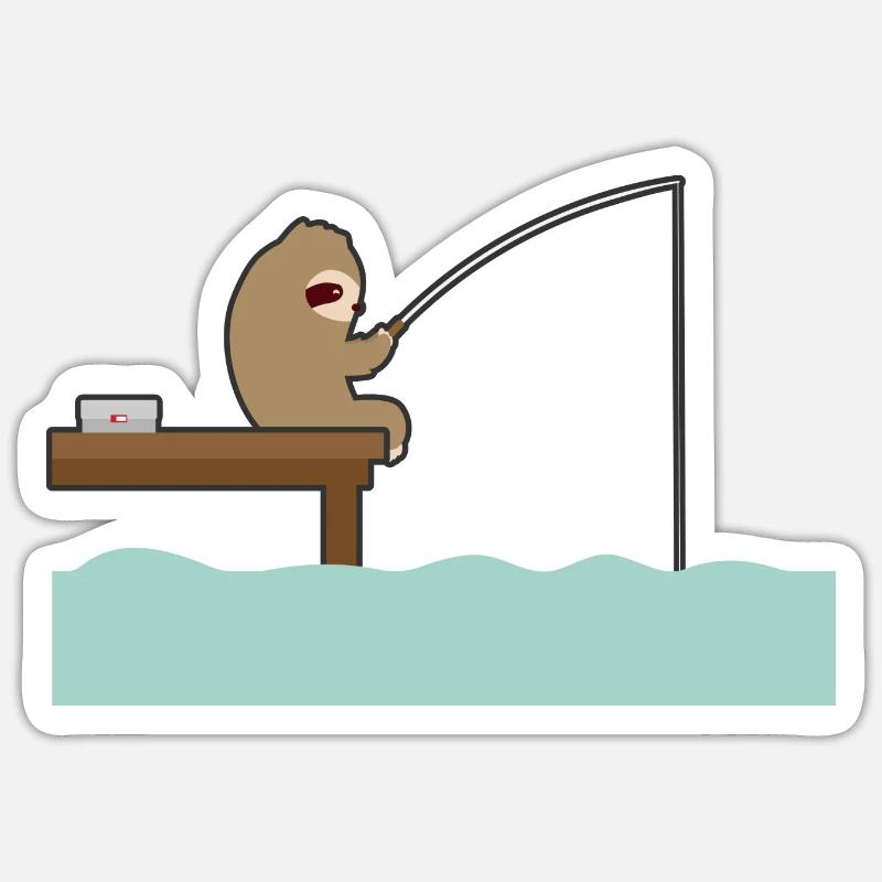 Pêche Sticker taille S (10 x 10 cm)