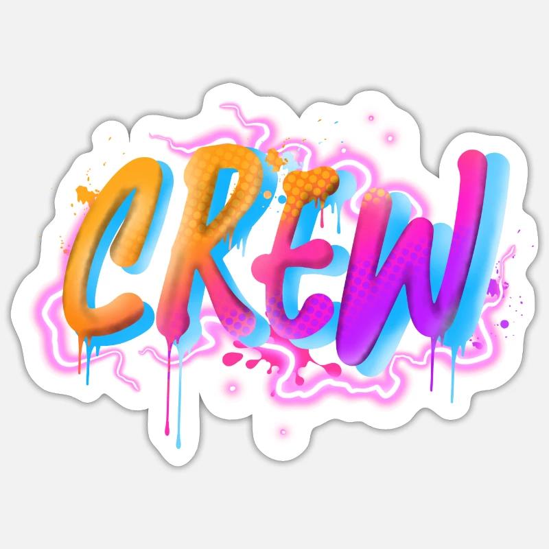 Équipage - Sticker taille S (10 x 10 cm) - blanc mat