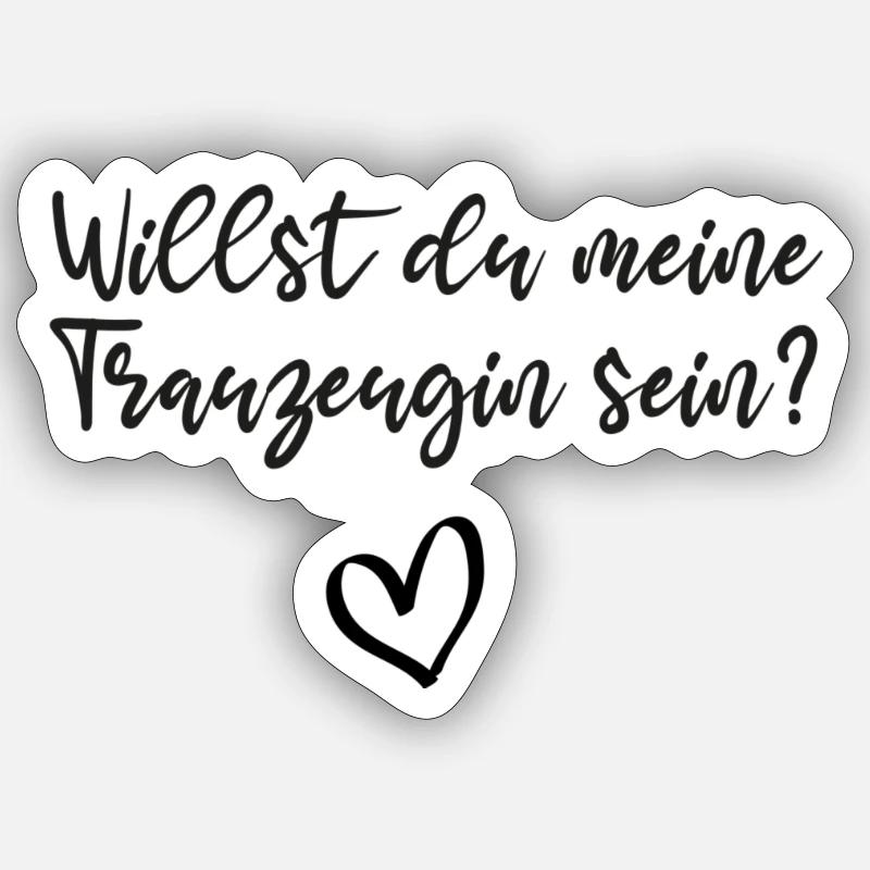 trauzeugin final - Sticker Größe S (10 x 10 cm) - Mattweiß