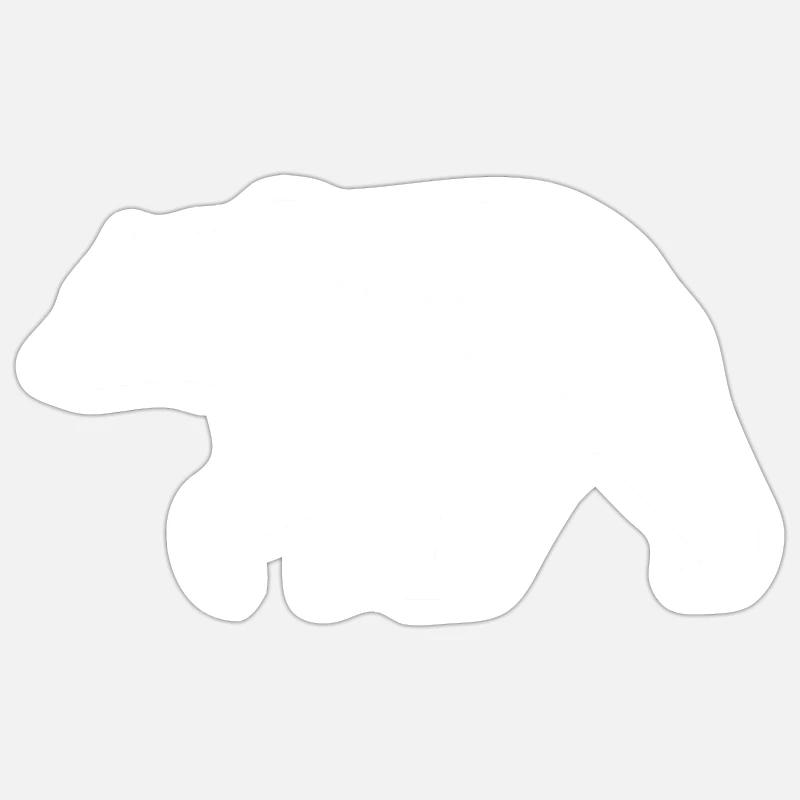 Papa Bear - Sticker Größe S (10 x 10 cm) - Mattweiß